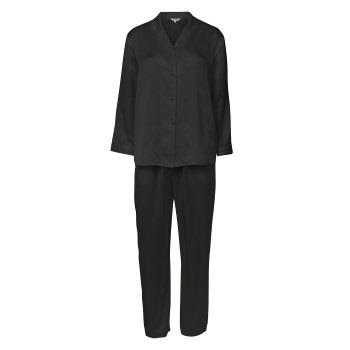 Lady Avenue Pure Silk Basic Pyjamas Svart silke Small Dame