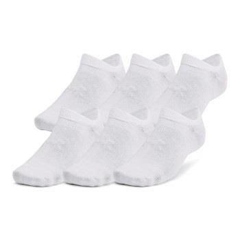 Under Armour Strømper 6P Essential No Show Socks Helhvit polyester Lar...