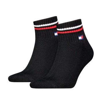 Tommy Men Uni TJ Iconic Quarter Socks Strømper 2P Svart Str 35/38 Herr...