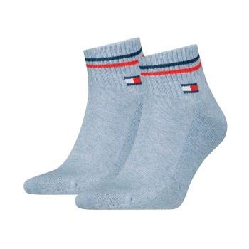 Tommy Men Uni TJ Iconic Quarter Socks Strømper 2P Lysblå Str 39/42 Her...