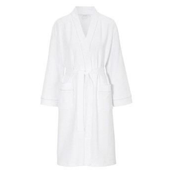 Damella Waffle Knit Robe Hvit bomull Small Dame