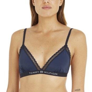 Tommy Hilfiger BH Lace Unlined Triangle Bra Marine X-Small Dame