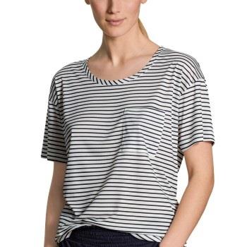 Calida Circular Sleep T-shirt Hvit/Marine tencel XX-Small Dame