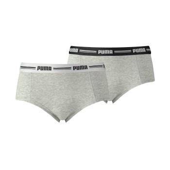 Puma Truser 2P Iconic Mini Shorts Grå Medium Dame