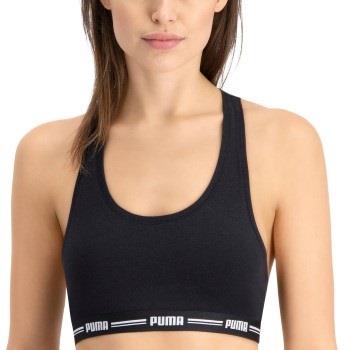 Puma BH Iconic Racer Back Bra Svart Large Dame