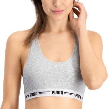 Puma BH Iconic Racer Back Bra Grå X-Large Dame