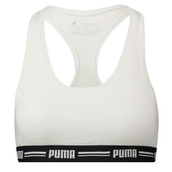 Puma BH Iconic Racer Back Bra Hvit Large Dame