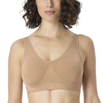 Schiesser BH Bustier Removable Pads Bra Beige polyamid Small Dame