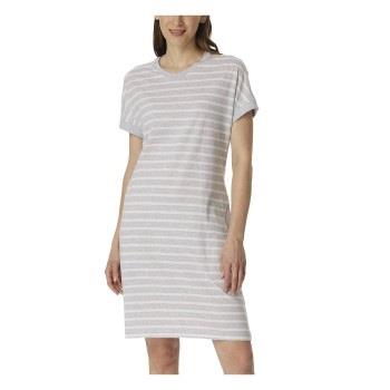 Schiesser Women Shortsleeve Nightshirt Hvit/Grå bomull 38 Dame