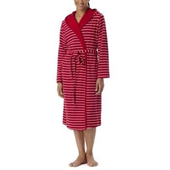 Schiesser Women Terry Bathrobe Rød/Hvit  Large Dame