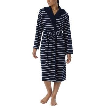 Schiesser Women Terry Bathrobe Marine Large Dame