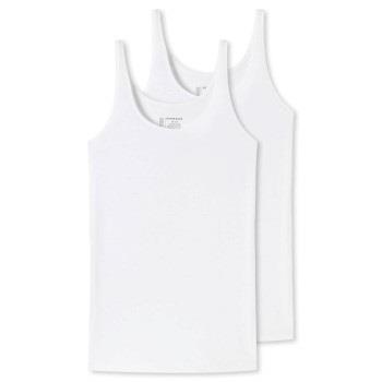 Schiesser 2P 95-5 Organic Tank Top Hvit bomull 46 Dame