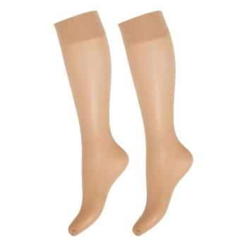 Decoy Strømper 2P Soft Lux 15 DEN Knee-high Socks Sand polyamid One Si...