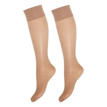 Decoy Strømper 2P Soft Lux 15 DEN Knee-high Socks Lysbrun  polyamid On...