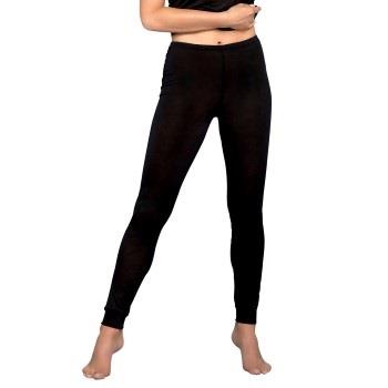 Lady Avenue Silk Jersey Long Tights Svart silke Small Dame