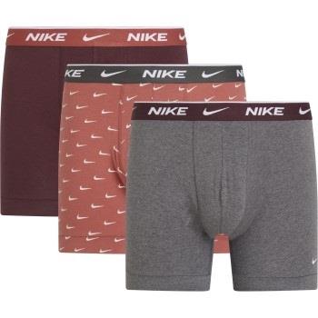 Nike 6P Everyday Essentials Cotton Stretch Boxer D1 Grå/Rød bomull Med...