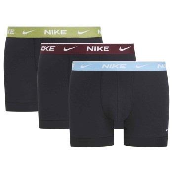 Nike 9P Everyday Essentials Cotton Stretch Trunk D1 Svart/Rød bomull M...