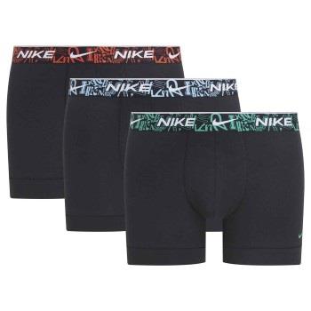 Nike 9P Everyday Essentials Cotton Stretch Trunk D1 Svart Mønster bomu...