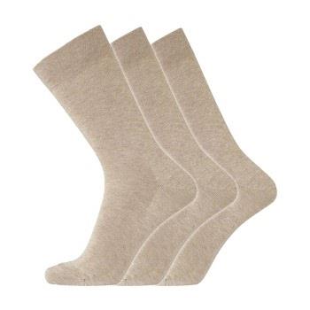 Dovre Strømper 3P Cotton No-Elastic Socks Beige Str 45/48 Herre