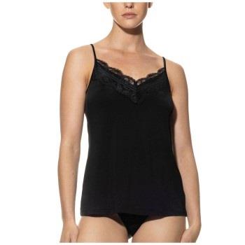 Mey Grace Camisole With Lace Svart viskose Medium Dame