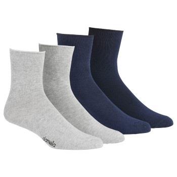 Damella Strømper 2P Seamless Socks Marine/Grå Str 39/42 Dame