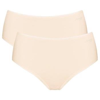 Sloggi Truser 4P Go High Waist Brief Pudder bomull X-Small Dame