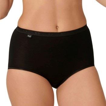 Sloggi Truser 2P Basic Plus Maxi Briefs Svart bomull 38 Dame