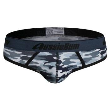 aussieBum 2P CottonSoft Brief Blå bomull Large Herre