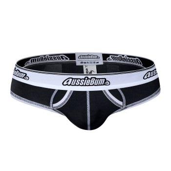 aussieBum 2P EnlargeIT 2.0 Brief Svart bomull Small Herre