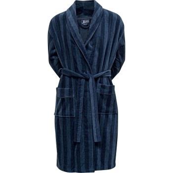 JBS Velour Bath Robe Mørkblå bomull Large Herre