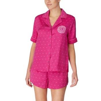 DKNY Only In DKNY Top And Boxer Pj Set Rosa polyester Small Dame