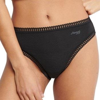 Sloggi Truser 3P GO Crush High Leg Briefs Svart/Blå bomull Large Dame