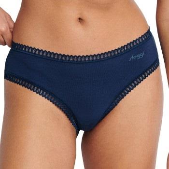 Sloggi Truser 3P GO Crush Hipster Briefs Svart/Blå bomull Small Dame