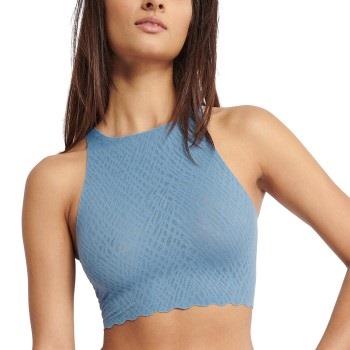 Sloggi BH ZERO Feel Bliss Crop Top Lysblå X-Large Dame