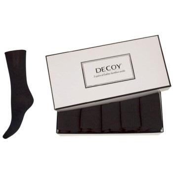 Decoy Strømper 5P Bamboo Ankle Socks Svart Strl 37/41 Dame