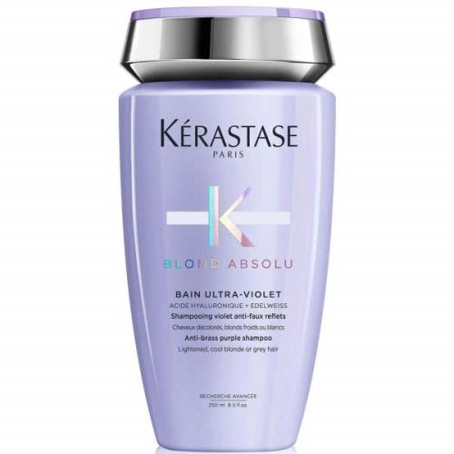 Kérastase Blond Absolu Ultra Violet Shampoo, Masque og Conditioner Tri...