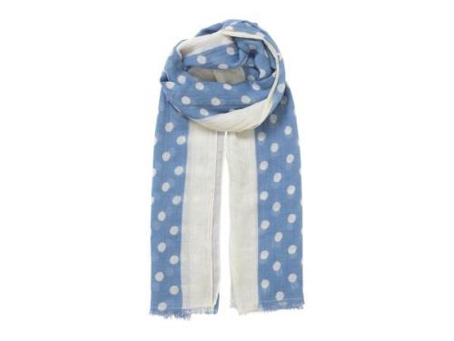 Becksöndergaard Paloma Dot Scarf 100x200 cm, Forever Blue, 60% Cotton ...