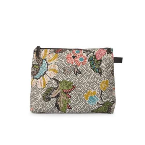 Ceannis Cosmetic Medium Flower Linen Grey 23x19x6 cm