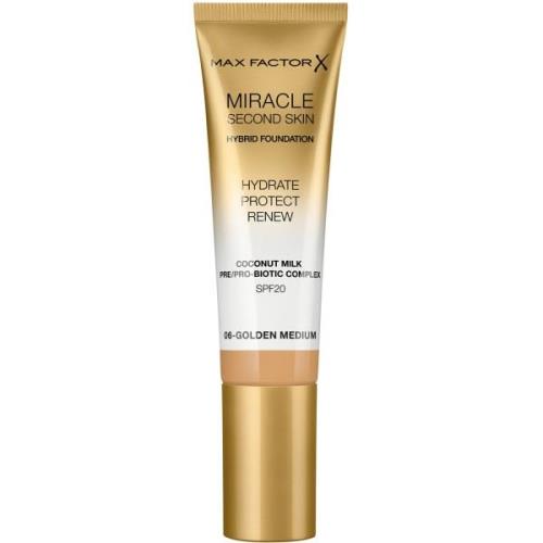 Max Factor Miracle Second Skin Hybrid Foundation 006 Gold Medium - ml ...