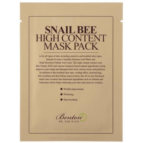 Snail Bee High Content Mask Pack,  Benton Ansiktsmaske