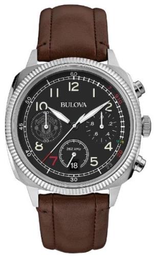 Bulova Herreklokke 96B250 Sort/Lær