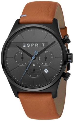 Esprit Herreklokke ES1G053L0035 Sort/Lær Ø42 mm