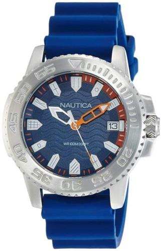 Nautica Herreklokke NAPKYW001 Blå/Gummi Ø45 mm