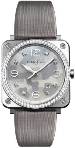 Bell & Ross BR-S-GREY-CAMOUFLAGE-DIAMONDS Br S Quartz Grå/Sateng