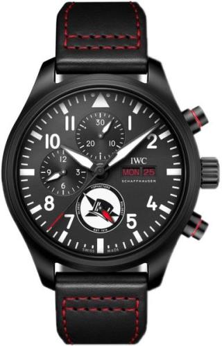 IWC Herreklokke IW389108 Pilots Sort/Lær Ø44.5 mm