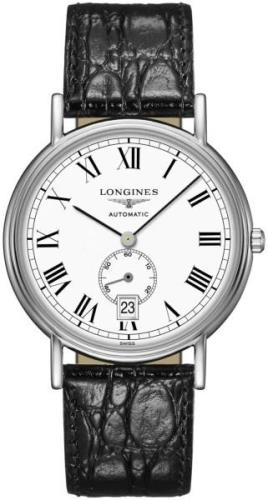 Longines Herreklokke L4.904.4.11.2 Presence Hvit/Lær Ø38.5 mm