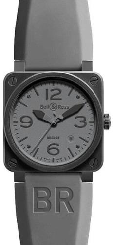 Bell & Ross Herreklokke BR0392-COMMANDO BR 03-92 Grå/Gummi Ø42