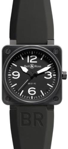 Bell & Ross Herreklokke BR0192-BL-CA BR 01-92 Sort/Gummi Ø46 mm