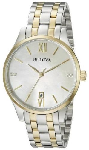 Bulova Dameklokke 98P149 Bracelet Sølvfarget/Gulltonet stål Ø36 mm