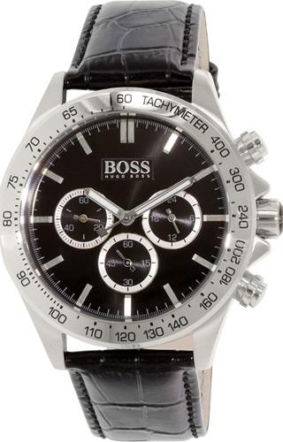 Hugo Boss Herreklokke 1513178 Ikon Sort/Lær Ø44 mm